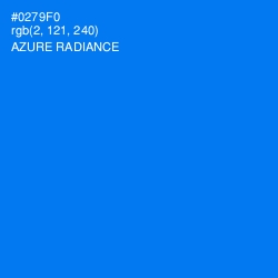 #0279F0 - Azure Radiance Color Image