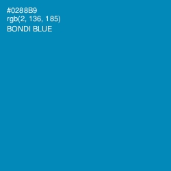 #0288B9 - Bondi Blue Color Image