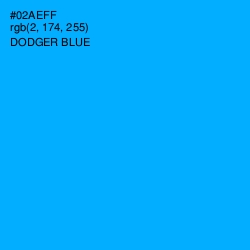 #02AEFF - Dodger Blue Color Image