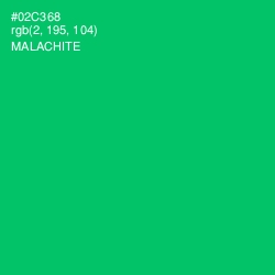 #02C368 - Malachite Color Image