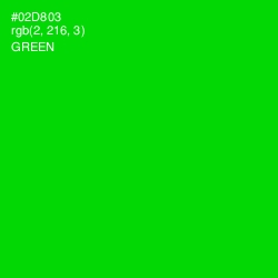 #02D803 - Green Color Image
