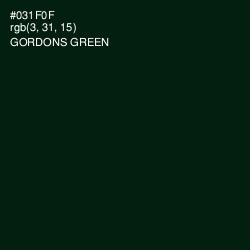 #031F0F - Gordons Green Color Image