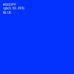 #0332FF - Blue Color Image