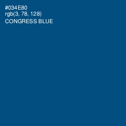 #034E80 - Congress Blue Color Image