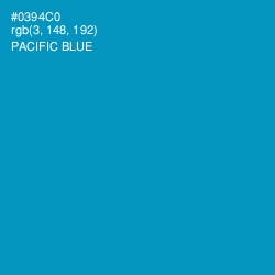 #0394C0 - Pacific Blue Color Image
