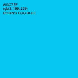 #03C7EF - Robin's Egg Blue Color Image