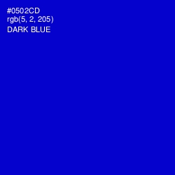 #0502CD - Dark Blue Color Image