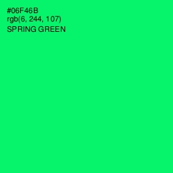#06F46B - Spring Green Color Image
