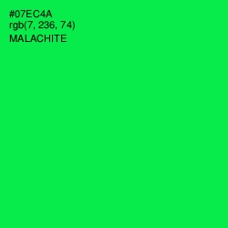 #07EC4A - Malachite Color Image
