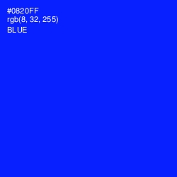 #0820FF - Blue Color Image