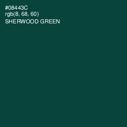 #08443C - Sherwood Green Color Image