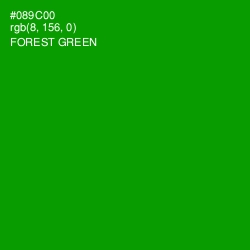 #089C00 - Forest Green Color Image