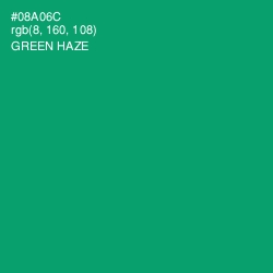 #08A06C - Green Haze Color Image