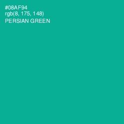 #08AF94 - Persian Green Color Image