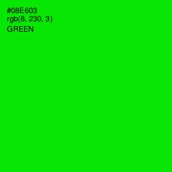 #08E603 - Green Color Image