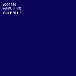 #090359 - Gulf Blue Color Image