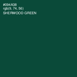 #094A38 - Sherwood Green Color Image