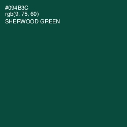 #094B3C - Sherwood Green Color Image