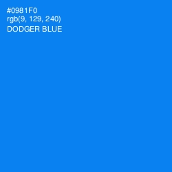 #0981F0 - Dodger Blue Color Image
