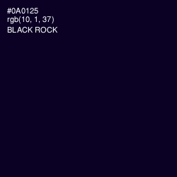 #0A0125 - Black Rock Color Image