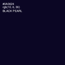 #0A0624 - Black Pearl Color Image