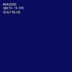 #0A0D5E - Gulf Blue Color Image