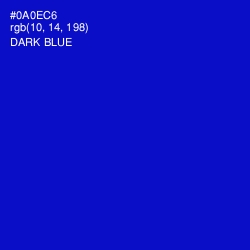 #0A0EC6 - Dark Blue Color Image