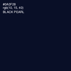 #0A0F28 - Black Pearl Color Image