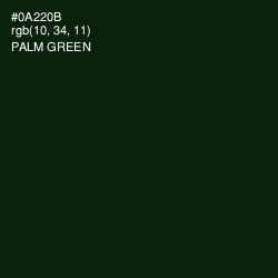#0A220B - Palm Green Color Image