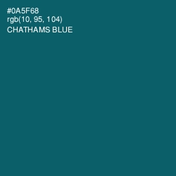 #0A5F68 - Chathams Blue Color Image