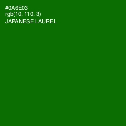 #0A6E03 - Japanese Laurel Color Image