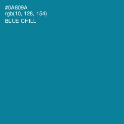 #0A809A - Blue Chill Color Image