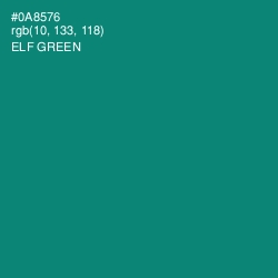 #0A8576 - Elf Green Color Image