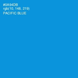 #0A94DB - Pacific Blue Color Image