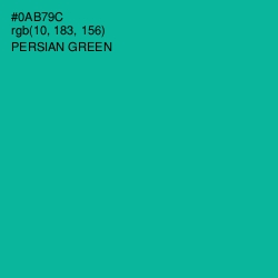 #0AB79C - Persian Green Color Image