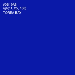 #0B19A8 - Torea Bay Color Image