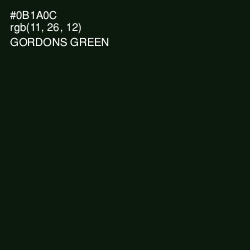 #0B1A0C - Gordons Green Color Image