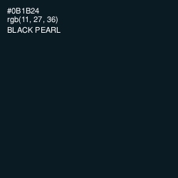 #0B1B24 - Black Pearl Color Image