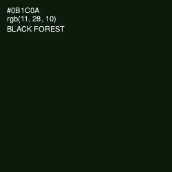 #0B1C0A - Black Forest Color Image