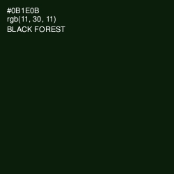 #0B1E0B - Black Forest Color Image