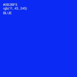 #0B2BF5 - Blue Color Image