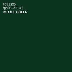 #0B3320 - Bottle Green Color Image