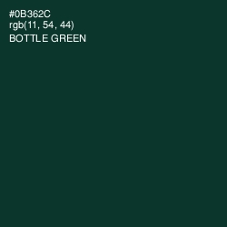 #0B362C - Bottle Green Color Image