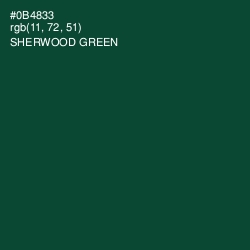 #0B4833 - Sherwood Green Color Image