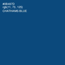 #0B497D - Chathams Blue Color Image