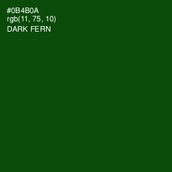#0B4B0A - Dark Fern Color Image