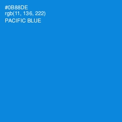 #0B88DE - Pacific Blue Color Image