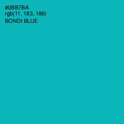 #0BB7BA - Bondi Blue Color Image