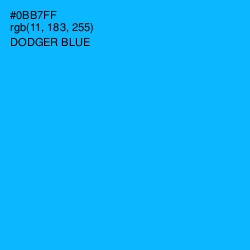 #0BB7FF - Dodger Blue Color Image