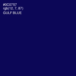 #0C0757 - Gulf Blue Color Image